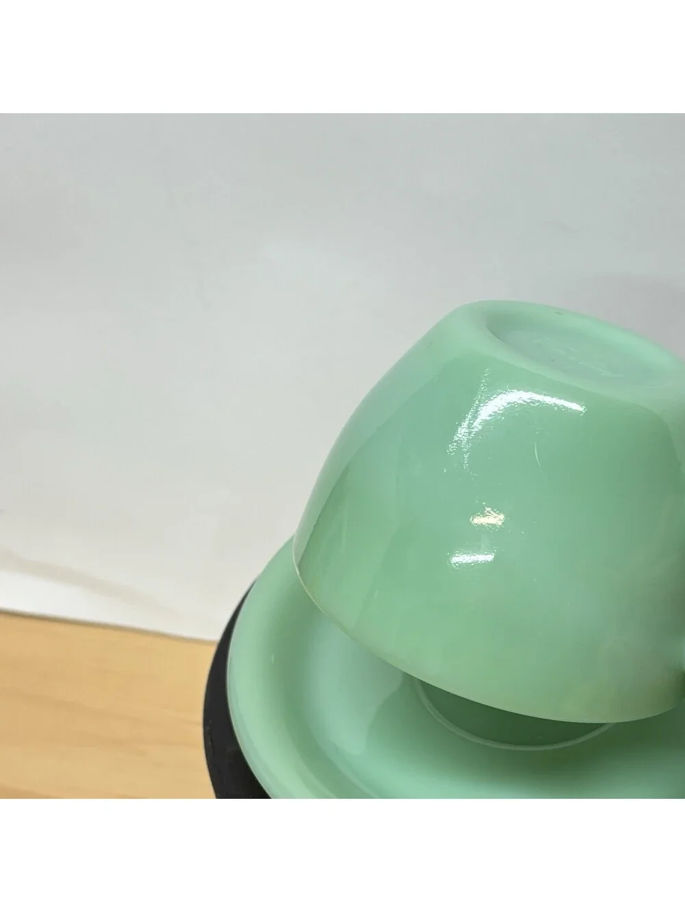 Vintage Fire-King Jadeite Heavy Restaurant Ware Coffee Cup Saucer Set